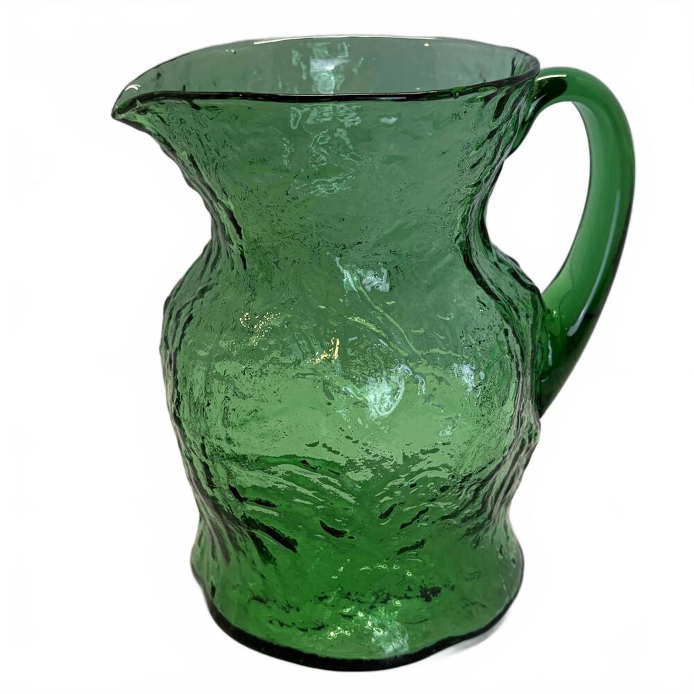 Vintage emerald green glass pitcher by Indiana Glass Company. - Picture 3 of 9